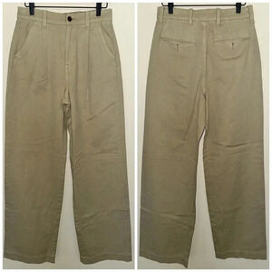 AE77 Premium Wide Leg High Rise Khaki Pants SZ 27